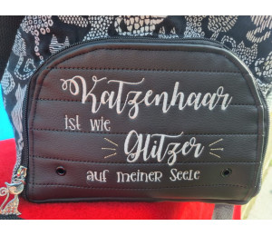 Stickserie - Spruch "Katzenhaar ist wie Glitzer auf meiner Seele"